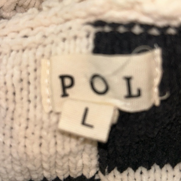 POL Cardigan Sweater Hooded Knitted Boho Hippie Artsy Granny Square Oversized L - Picture 10 of 10